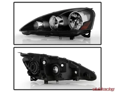 Xtune OEM Style Headlights With Black Lens Acura RSX 2005-2006 - HD-JH-ARSX05-AM-BK