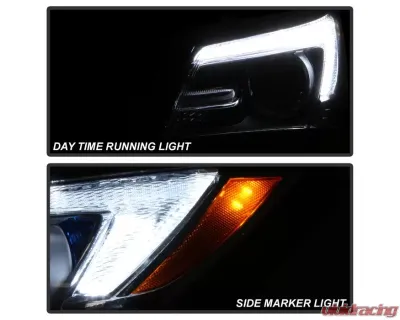 Xtune OEM Style Left Halogen LED Headlights With Clear Lens  Buick LaCrosse 2014-2018 - HD-JH-BLAC14-OE-L