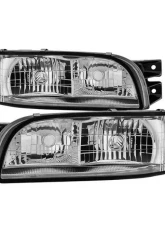 Xtune OEM Style Headlights With Chrome Lens Buick LeSabre 1997-1999                                     - HD-JH-BLE97-AM-C - Image 3