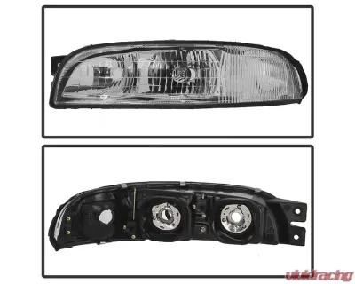 Xtune OEM Style Headlights With Chrome Lens Buick LeSabre 1997-1999 - HD-JH-BLE97-AM-C