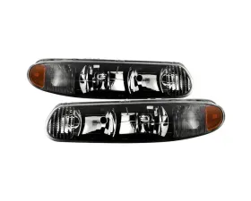 Xtune Crystal Headlights With Black Lens Buick Century | Regal 1997-2005