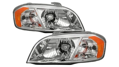 Xtune OE Chrome OEM Style Headlights Chevy Aveo | Pontiac G3 | Pontiac Wave 2007-2011                                     - HD-JH-CAVEO07-AM-C - Image 6