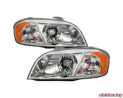 Xtune OE Chrome OEM Style Headlights Chevy Aveo | Pontiac G3 | Pontiac Wave 2007-2011 - HD-JH-CAVEO07-AM-C