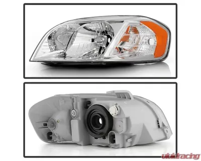 Xtune OE Chrome OEM Style Headlights Chevy Aveo | Pontiac G3 | Pontiac Wave 2007-2011 - HD-JH-CAVEO07-AM-C