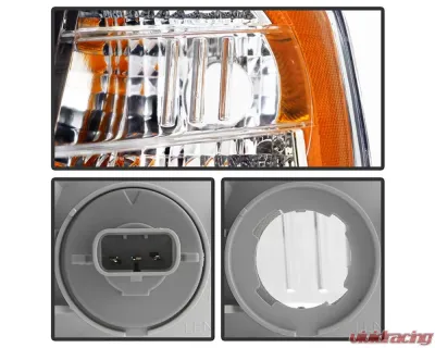 Xtune OE Chrome OEM Style Headlights Chevy Aveo | Pontiac G3 | Pontiac Wave 2007-2011 - HD-JH-CAVEO07-AM-C