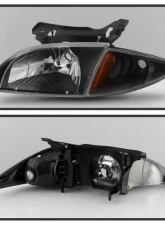 Xtune 4pcs set Corner Lamp & Headlights With Black Lens Chevrolet Cavalier 2000-2002                                     - HD-JH-CCAV00-SET-BK - Image 2
