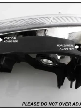 Xtune 4pcs set Corner Lamp & Headlights With Black Lens Chevrolet Cavalier 2000-2002                                     - HD-JH-CCAV00-SET-BK - Image 4