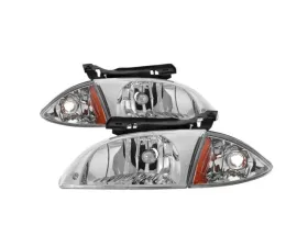 Xtune 4pcs set Corner Lamp & Headlights With Chrome Lens Chevrolet Cavalier 2000-2002