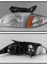 Xtune 4pcs set Corner Lamp & Headlights With Chrome Lens Chevrolet Cavalier 2000-2002                                     - HD-JH-CCAV00-SET-C - Image 2