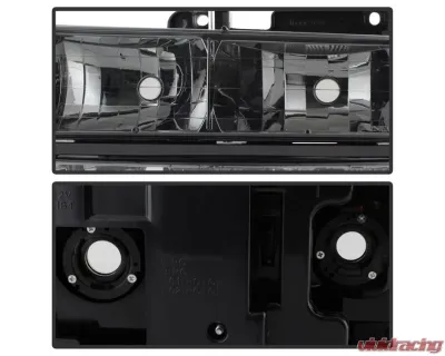 Xtune 8pcs set Headlights W/ Corner & Parking Lights and Smoked Lens Chevrolet C/K | Silverado | Suburban | Tahoe 1994-1999 - HD-JH-CCK88-AM-SM-SET