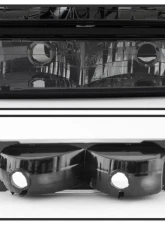 Xtune 8pcs set Headlights W/ Corner & Parking Lights and Smoked Lens Chevrolet C/K | Silverado | Suburban | Tahoe 1994-1999                                     - HD-JH-CCK88-AM-SM-SET - Image 4