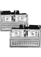 Xtune Euro Style Headlights With Chrome Lens Chevrolet 1992-1999                                     - HD-JH-CCK88-LED-AM-C-SET - Image 10