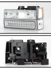 Xtune Euro Style Headlights With Chrome Lens Chevrolet 1992-1999                                     - HD-JH-CCK88-LED-AM-C-SET - Image 2