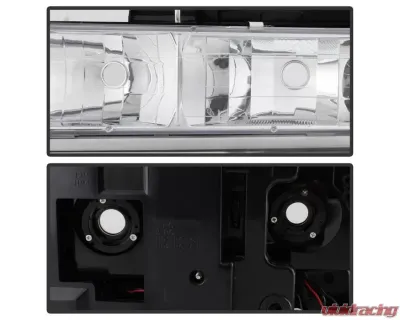 Xtune Euro Style Headlights With Chrome Lens Chevrolet 1992-1999 - HD-JH-CCK88-LED-AM-C-SET