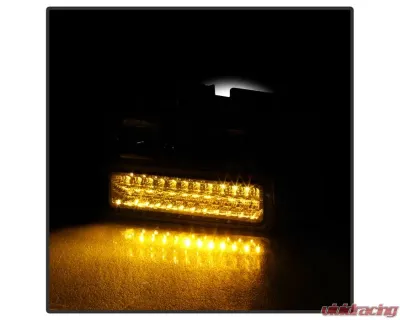 Xtune Euro Style Headlights With Chrome Lens Chevrolet 1992-1999 - HD-JH-CCK88-LED-AM-C-SET