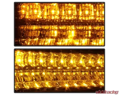 Xtune Euro Style Headlights With Chrome Lens Chevrolet 1992-1999 - HD-JH-CCK88-LED-AM-C-SET