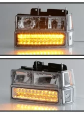 Xtune Euro Style Headlights With Chrome Lens Chevrolet 1992-1999                                     - HD-JH-CCK88-LED-AM-C-SET - Image 9