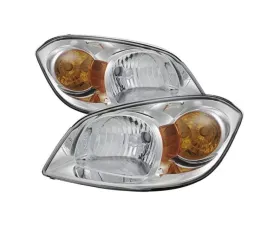 Xtune Crystal Headlights With Chrome Lens Chevrolet Cobalt | Pontiac G5 | Pursuit 2005-2010