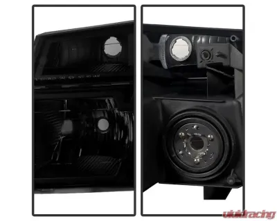 Xtune OEM Style Headlights With Bumper Lights & Black Smoked Lens Chevrolet Colorado | GMC Canyon | Isuzu I-Series 2004-2012 - HD-JH-CCOL04-SET-BSM