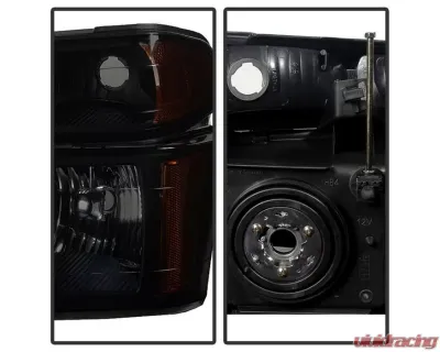 Xtune OEM Style Headlights With Bumper Lights & Black Smoked Lens Chevrolet Colorado | GMC Canyon | Isuzu I-Series 2004-2012 - HD-JH-CCOL04-SET-BSM