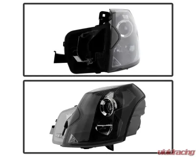 Xtune Crystal Headlights With Black Lens Cadillac CTS 2003-2007 - HD-JH-CCTS03-BK