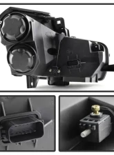 Xtune Crystal Headlights With Black Lens Cadillac CTS 2003-2007                                     - HD-JH-CCTS03-BK - Image 5