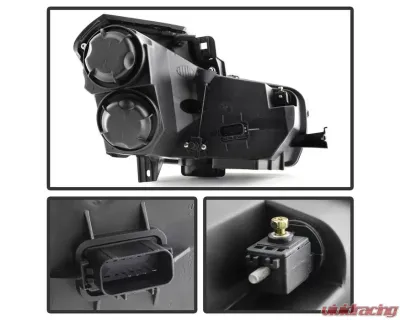 Xtune Crystal Headlights With Black Lens Cadillac CTS 2003-2007 - HD-JH-CCTS03-BK