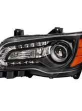 Xtune Left OEM Style Black Bezel Driver Side Headlight Chrysler 300 2011-2014                                     - HD-JH-CHR30011-OEBK-L - Image 10