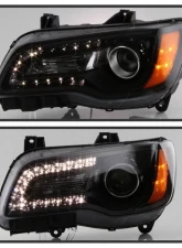 Xtune Left OEM Style Black Bezel Driver Side Headlight Chrysler 300 2011-2014                                     - HD-JH-CHR30011-OEBK-L - Image 9
