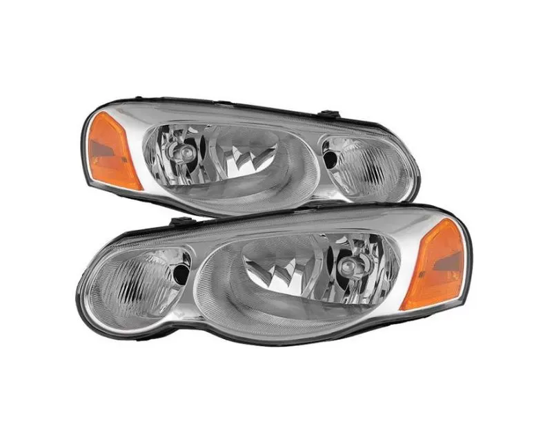 Xtune OEM Style Headlights With Chrome Lens Chrysler Sebring Convertible & Sedan 2004-2006 - HD-JH-CHRSE04-4D-AM-C