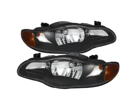 Xtune Black Crystal Headlights Chevrolet Monte Carlo 2000-2005