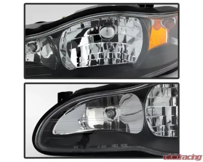 Xtune Black Crystal Headlights Chevrolet Monte Carlo 2000-2005 - HD-JH-CMC00-AM-BK