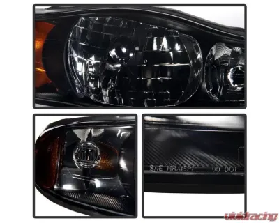 Xtune Black Smoked OEM Style Headlights Chevrolet Monte Carlo 2000-2005 - HD-JH-CMC00-AM-BSM