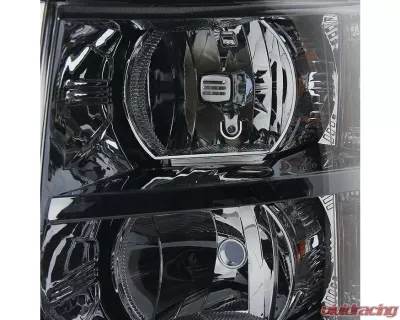 Xtune Crystal Headlights With Smoked Lens Chevrolet Silverado 2007-2014 - HD-JH-CS07-AM-SM