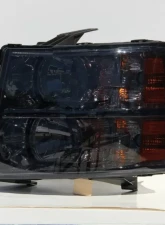 Xtune Crystal Headlights With Smoked Lens Chevrolet Silverado 2007-2014                                     - HD-JH-CS07-AM-SM - Image 5