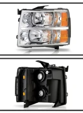 Xtune Left Driver Side Crystal Headlights With Clear Lens Chevrolet Silverado 2007-2014                                     - HD-JH-CS07-OEM-L - Image 2