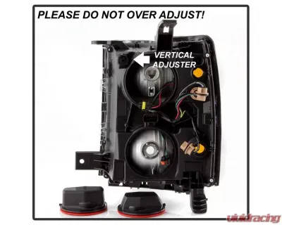 Xtune OEM Style Black Headlights With Chrome Trim Chevrolet Silverado 1500 2014-2015 - HD-JH-CS14-CC-BK