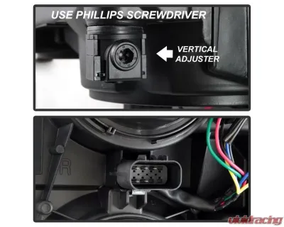 Xtune OEM Style Black Headlights With Chrome Trim Chevrolet Silverado 1500 2014-2015 - HD-JH-CS14-CC-BK