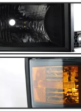 Xtune OEM Style Projector Headlights With Black Lens Chevrolet Silverado 1500 2014-2015                                     - HD-JH-CS14-PJ-BK - Image 3