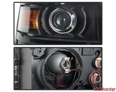 Xtune OEM Style Projector Headlights With Black Lens Chevrolet Silverado 1500 2014-2015 - HD-JH-CS14-PJ-BK