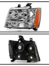 Xtune Chrome Crystal Headlights Chevrolet Avalanche | Suburban | Tahoe 2007-2014                                     - HD-JH-CSUB07-AM-C - Image 2