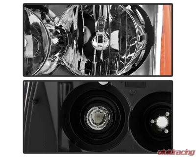 Xtune Chrome Crystal Headlights Chevrolet Avalanche | Suburban | Tahoe 2007-2014 - HD-JH-CSUB07-AM-C