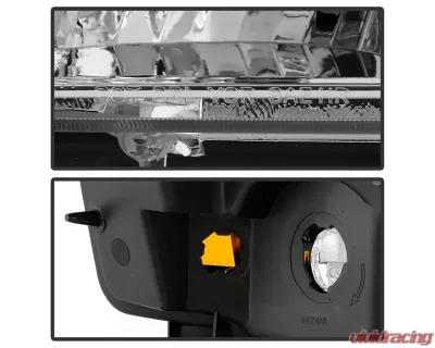 Xtune Chrome Crystal Headlights Chevrolet Avalanche | Suburban | Tahoe 2007-2014 - HD-JH-CSUB07-AM-C