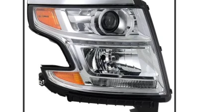 Xtune Chrome OEM Style Headlights Chevrolet Suburban | Tahoe 2015-2019                                     - HD-JH-CSUB15-AM-C - Image 2