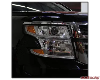 Xtune Chrome OEM Style Headlights Chevrolet Suburban | Tahoe 2015-2019 - HD-JH-CSUB15-AM-C