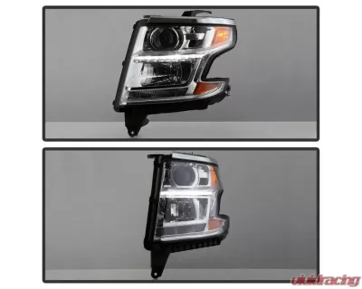 Xtune Chrome OEM Style Headlights Chevrolet Suburban | Tahoe 2015-2019 - HD-JH-CSUB15-AM-C
