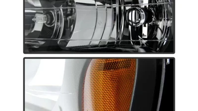 Xtune Black Crystal Headlights Chevrolet Trailblazer 2002-2009                                     - HD-JH-CTB02-AM-BK - Image 3