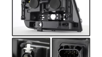 Xtune Black Crystal Headlights Chevrolet Trailblazer 2002-2009                                     - HD-JH-CTB02-AM-BK - Image 7