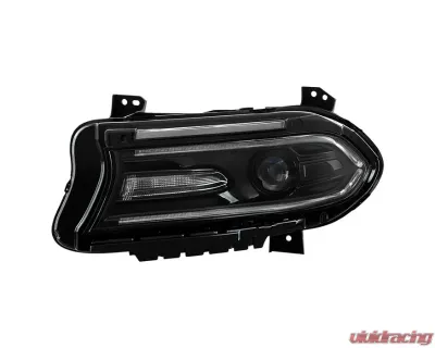 Xtune OE Left Driver Side LED DRL Halogen Headlight Dodge Charger 2015-2019 - HD-JH-DCH15-OE-BK-L