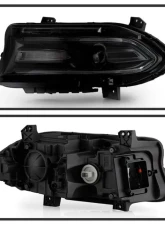 Xtune OE Left Driver Side LED DRL Halogen Headlight Dodge Charger 2015-2019                                     - HD-JH-DCH15-OE-BK-L - Image 2